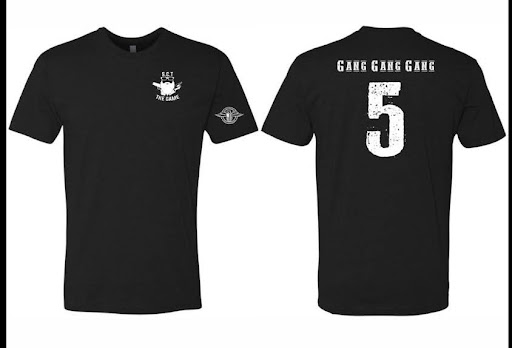 "5" T-Shirt with "Gang Gang Gang"